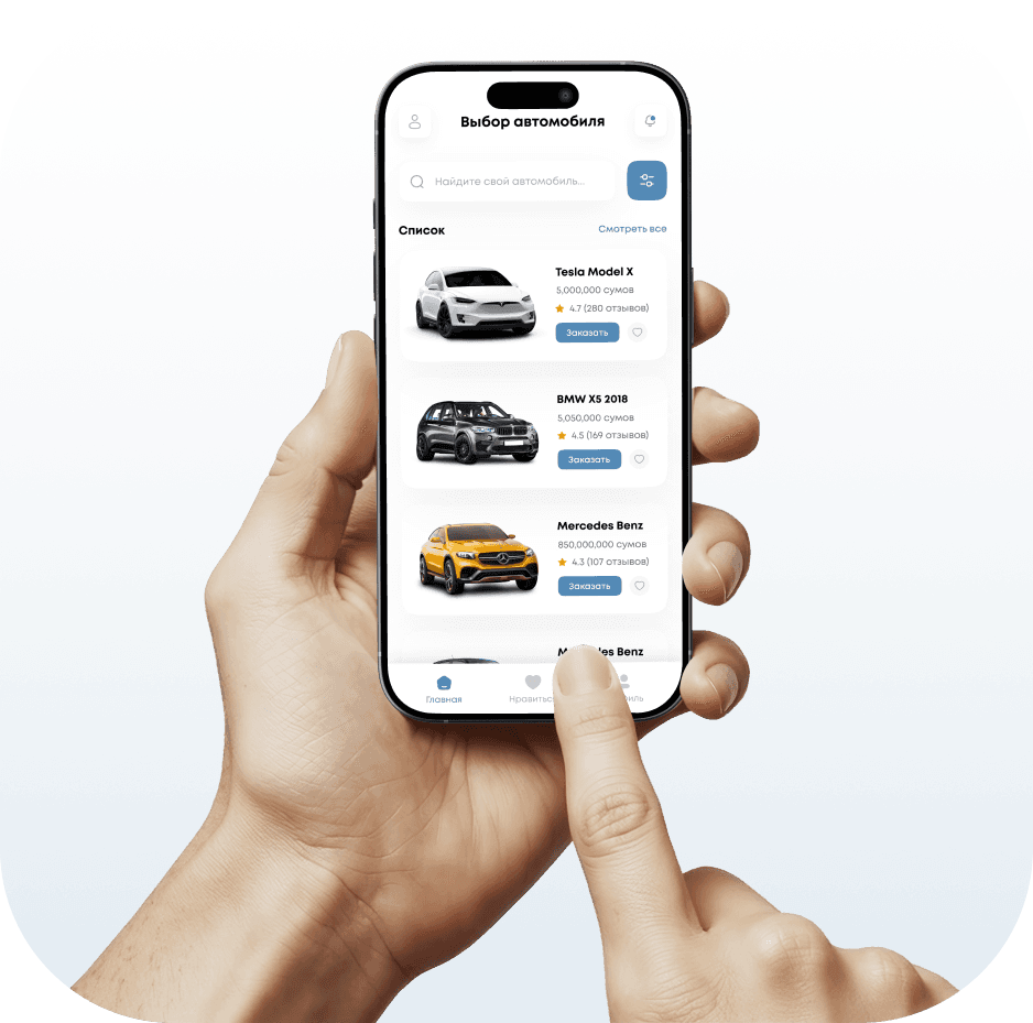 Mobile app mockup